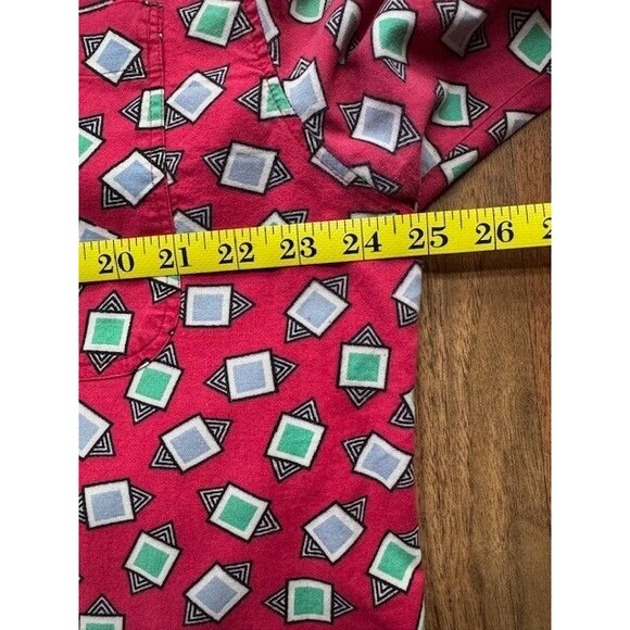 Vintage‎ Members Only Button Short Sleeve Shirt All Over Geometric Print LRG - Picture 5 of 7